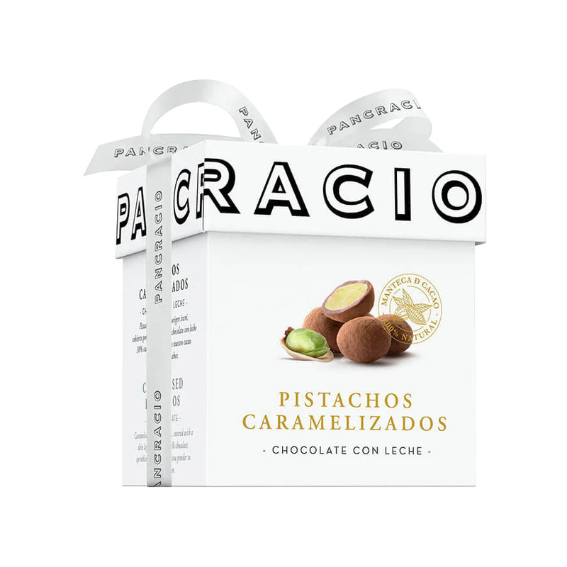 Pancracio Milk Chocolate Caramelised Pistachios, 70g