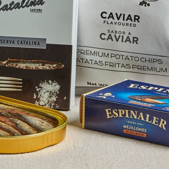 Gourmet tinned Spanish seafood gift box